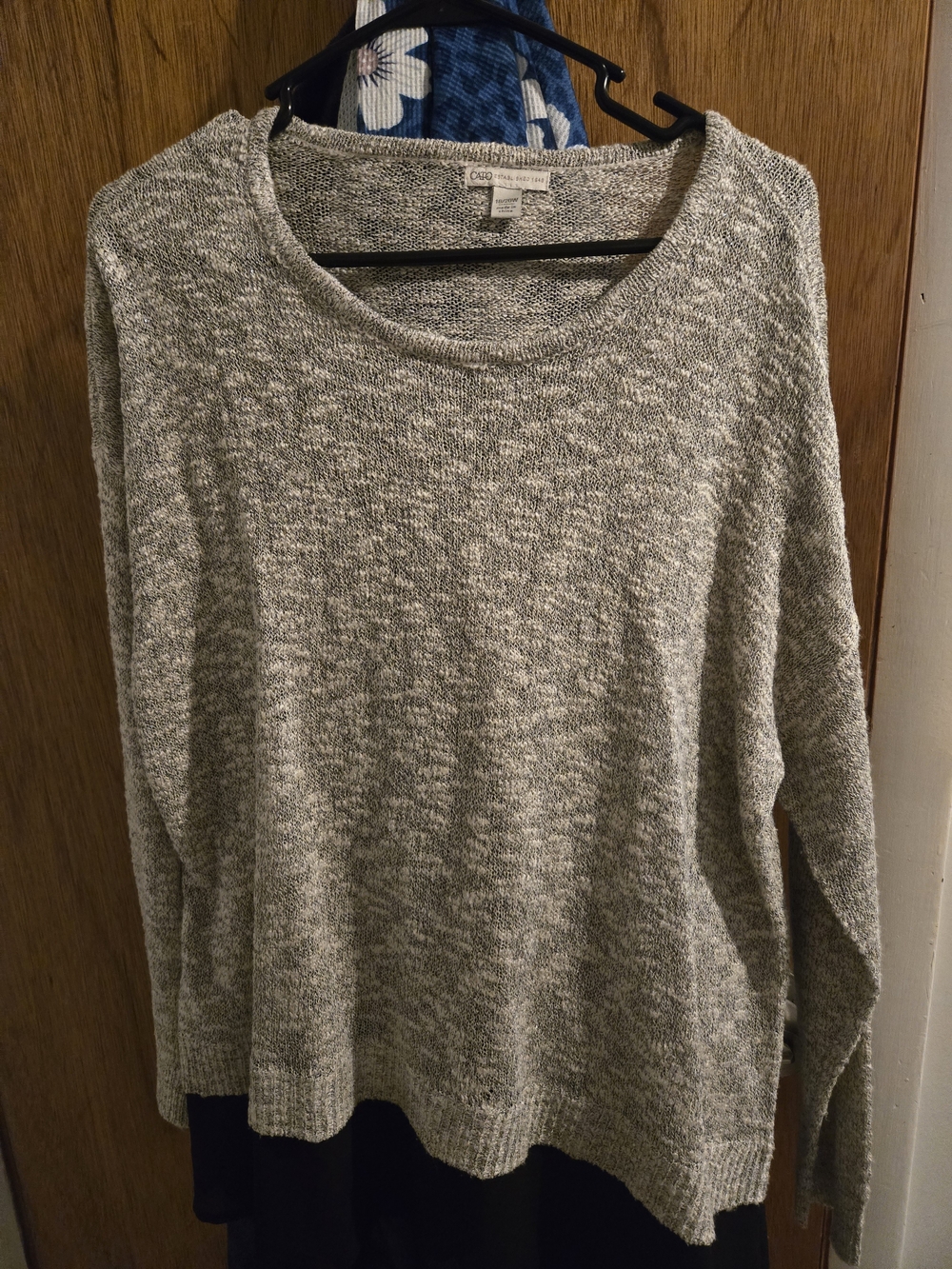 Cato Marled Light Gray Crewneck Sweater